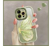 Aplicable a iPhone 14, funda para teléfono Apple 15, Pro Max, hermosa mariposa 13, funda protectora de silicona transparente con brillo 12. iphone 15