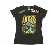 Star Wars Womens/Ladies Yoda Rock Poster Cotton T-Shirt L gris claro