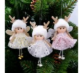 Decoración navideña, muñeco de Ángel, juguete colgante, decoraciones para árboles de Navidad, adornos navideños para el hogar, Año Nuevo