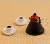 3 piezas de mini taza de café, modelo en miniatura de juguete para accesorios de casa de muñecas 1/12 1/6
