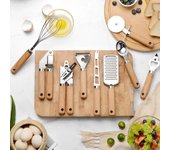 Herramientas de cocina multifuncionales de acero inoxidable, pelador, abridor de latas, cortador de Pizza, rallador, conjunto de accesorios de cocina, 9 Uds.