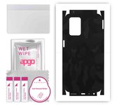 apgo Protective Skin Sticker for the back+sides compatible with Realme 8s 5G, Full Wrap Film, Foil, Vinyl - Pattern Black Camo