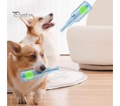 Juguete interactivo para perros con forma de botella de agua, juguete para masticar, botella de plástico con sonido, juguete para la dentición con pelota de tenis para masticadores agresivos rojo