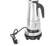 Cafetera eléctrica de acero inoxidable de 450 ml con calentador