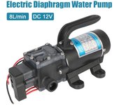 Bomba de agua eléctrica agrícola de alta presión de 8 l/min, bomba autocebante de diafragma, CC de 12 V, 100 W, duradera, para lavado de autos CN