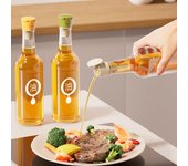 Vertedor de aceite antigoteo con tapón de silicona para botellas de aceite de oliva, licor y vino. 1PCS blanco