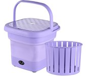 Lavadora portátil plegable con cubo secador para ropa, calcetines, ropa interior, minibarril eléctrico EU-1