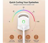 Rizador de pestañas eléctrico, modo de carga USB, calentamiento rápido, portátil, estilo negro, rizador de larga duración, clip para pestañas caliente, 1 ud. color rosa