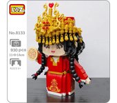 LOZ 8133 muñeca pandereta de belleza de nacionalidad Uygur minoritaria DIY Mini bloques de diamante juguete de construcción para niños sin caja