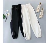 Pantalones deportivos para mujer, pantalones holgados estilo hip hop, pantalones harén, pantalones deportivos de cintura alta para mujer 5XL blanco