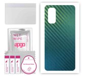 apgo Protective Skin Sticker for the back compatible with Oppo Reno4 Pro 5G, Wrap Film, Foil, Vinyl - Pattern Carbon Chameleon CAKA1