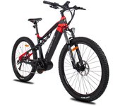 Bicicleta eléctrica Hedatx TX11-Red, 48 V, 15 Ah, batería LG, 500 W, motor central, freno de disco hidráulico, bicicleta de montaña. M rojo