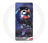 Coque pour Samsung Galaxy Note 9 Formule 1 Pierre Gasly Pilote automobile F1 Rouge Bleu