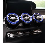 Para Mercedes Benz AB CLA GLB GLA clase W177 W247 C118 W118 X247 pegatina de salida de aire/Panel de instrumentos embellecedor de anillo de salida de aire GLB class 2020-2022 azul