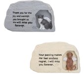Urna de piedra para mascotas, urna decorativa, decoración conmemorativa para el patio trasero, regalo de condolencias por la pérdida de una mascota, piedra conmemorativa para mascotas para patio, exterior e interior.