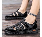 Zapatos hechos a mano, sandalias de buena calidad, sandalias impermeables informales de verano para exteriores, zapatos cómodos para hombre, playa romana diaria, hombre 38
