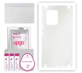 apgo Protective Skin Sticker for the back+sides compatible with Vivo V23 5G, Full Wrap Film, Foil, Vinyl - Pattern Matte Transparent