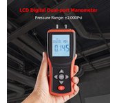 Manómetro digital Manómetro de doble puerto portátil de alta precisión LCD de 2,4 pulgadas +/-2Psi aire diferencial