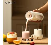 Licuadora portátil eléctrica de 10 cuchillas, exprimidor de frutas de 350 ml, licuadora recargable por USB, exprimidor de taza, máquina para hacer jugos