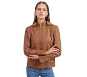 Marca VANGULL, abrigo de cuero polar para mujer, abrigo corto con capucha para otoño e invierno, chaqueta informal cálida S negro