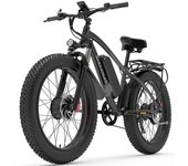 Bicicleta eléctrica de montaña Cheevalry CF2000 de 26 pulgadas con neumáticos anchos, 2000 W, 48 V, 20 Ah, para trekking negro