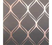 Papel pintado geométrico Clifton Wave de World Of Wallpaper 10m x 53cm azul oscuro/oro
