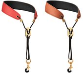 Correa para el cuello de saxofón de cuero para saxofón soprano tenor alto barítono multicolor marrón
