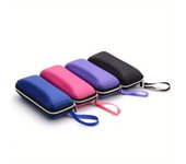 Estuches para gafas, estuche para gafas de sol para mujer, caja de gafas con cordón y cremallera, estuches para gafas para hombres negro