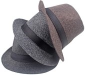 Sombrero de Lana para Hombre Otoño Invierno Cálido Sombrero de Jazz Británico Sombrero de Papá de Mediana Edad Sombrero de Caballero negro