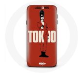Coque pour Samsung Galaxy S5 La casa de papel Tokyo Fanart logo Fond Rouge
