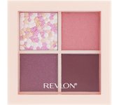 Revlon Dazzle Eyeshadow Quad 003 Maquillaje de ojos Color de ojos y sombras de ojos (1) Con un pincel o una punta, dibuja la línea  inferior derecha  a lo largo de la línea de las pestañas.. (2) Difuminar