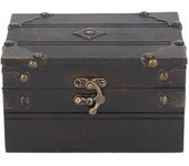Joyero de madera retro vintage, caja organizadora para guardar tesoros, contenedor, cofre, joyero