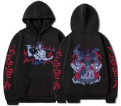 Sudadera con capucha de anime japonés Black Clover, sudaderas gráficas de Yami Sukehiro, ropa Harajuku para hombre, ropa deportiva informal de gran tamaño XS negro