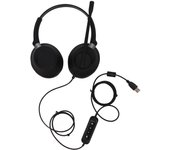 Auriculares para PC con cancelación de ruido y ajuste de volumen, USB, para juegos de computadora y micrófono