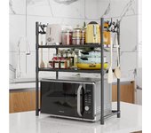 Estante de almacenamiento de cocina Estante para microondas Estante de almacenamiento de encimera de cocina de varias capas Soporte para microondas Organizador de condimentos