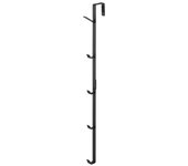 Yamazaki 7646 Colgador de puerta, largo, negro, aprox.. 1,5 cm de ancho x 9 cm de profundidad x 54 cm de alto, elegante, percha para sombreros, almacenamiento trasero, gancho para puerta