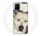 Coque pour Vivo Y21s 2021 / Y21 2021 Chien de Pitbull Blanc