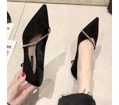Nuevos zapatos de tacón para mujer, zapatos de tacón alto con talón descubierto de cristal de lujo, zapatos de novia de verano, zapatos cómodos de tacón triangular para fiesta, boda, zapatos de mujer 34 verde claro