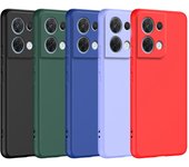 Funda de silicona líquida para Xiaomi Redmi Note 13 Pro 4G Redmi Note13 Pro Plus 5G 13C 4G 5G Funda protectora de cámara a prueba de golpes Redmi Note 13 5G negro
