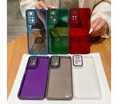 Estuche transparente a prueba de golpes de lujo para Redmi Note 11 10 Note9 Redmi 8 9 Note 8 9 10C 9C 9A con cubierta de fundas de parachoques de película de lente Redmi 9A blanco
