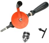 Taladro portátil de manivela de 14  Mini taladro manual con piñones dobles para madera y plástico