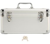 Caja de almacenamiento para disco duro de 14 bahías con doble protección y diseño de cerradura segura para discos duros de 2,5 y 3,5 pulgadas