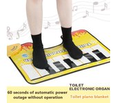 Alfombra musical de Piano para inodoro, orinal, alfombra con sonido de Piano, baño creativo, divertido toque del dedo del pie, teclado Musical, alfombrilla para suelo para baño