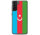Coque Téléphone - Samsung - Galaxy S21 Ultra - Drapeau Azerbaïdjan - Souple - Multicolore
