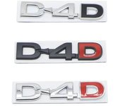 Emblema de insignia para maletero trasero con logotipo D-4D de metal 3D para Land Cruiser, Corolla, RAV4, Verso, Prado y Camry, accesorios plata/negro