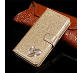 Funda brillante para Samsung Galaxy A52 A52S A53 A13 A72 5G A51 A71 A50 A70 A30S A12 A21S Funda de cuero con tapa para libro Jewell For Samsung A13 4G oro
