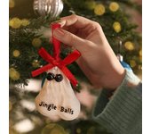Yousheng - 1/2/3 bolas de cascabel novedosas 3D para Navidad, adornos navideños, bolas de huevo de broma traviesas, decoración colgante para árbol de Navidad 1pc