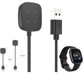 Adaptador de base para cargador de reloj inteligente, cable de carga USB magnético, cable de alimentación compatible con Fitbit Versa 4/3 Sense 2/1 50CM