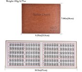 Libro de acordes para guitarra acústica, clásica y eléctrica de 6 cuerdas, tabla de bolsillo marrón