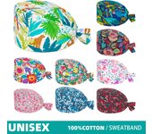 Gorro Baotou Unisex, gorro de cirujano de algodón puro, gorro de trabajo para dentista, Chef, veterinario, gorro de Chef para mujer y hombre, gorro quirúrgico One Size